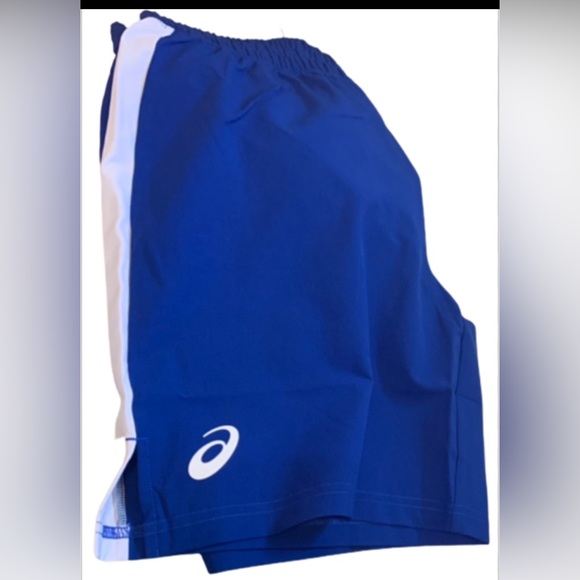 ASICS Men’s Size S Silver 7" Blue, White Short - Picture 4 of 4